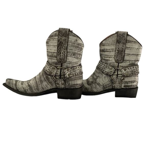 Old Gringo Aria Plain Harbor Grey Harness Snip Toe Western Cowgirl Boot 7.5 B - Picture 7 of 14